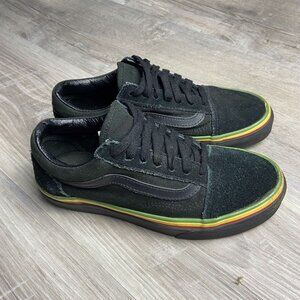 RARE VANS Authentic Black RASTA Red Yellow‎ Green Men 4 Women 5.5 Snoop